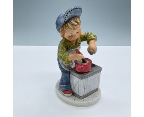 Matte finish. Features a little boy cooking. Signed Frobek. Goebel Hummel Today's Children backstamp. Issued: 20th centuryDim