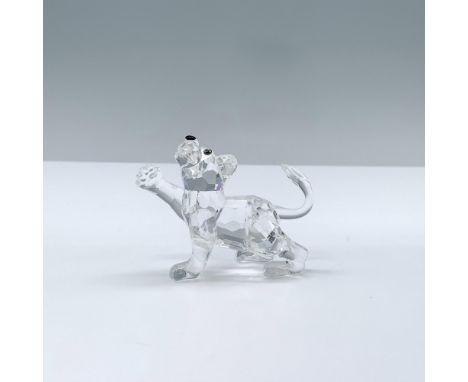 Part of the African Wildlife collection. Lead crystal adorable cub with jet crystal eyes and nose. Swarovski swan backstamp. 