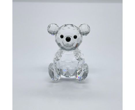 Part of the Woodland Friends theme. A clear, facetted crystal bear with crystal black eyes and nose. Swarovski swan mark. 010