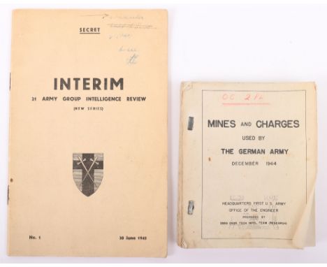 21st Army Group Publication “INTERIM 21 ARMY GROUP INTELLIGENCE REVIEW”, issue number 1, produced on 20th June 1945. 32pp wit