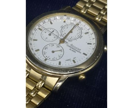 Accurist chronograph alarm watch. 
