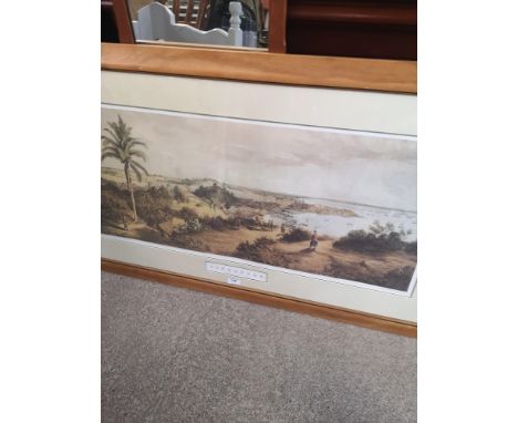 Large print of Singapore Harbour. 