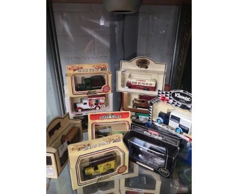 Shelf of days gone vehicles etc. 