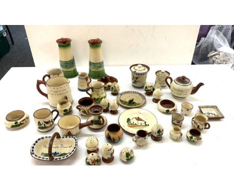 Selection of Cornish ware to include making jugs etc