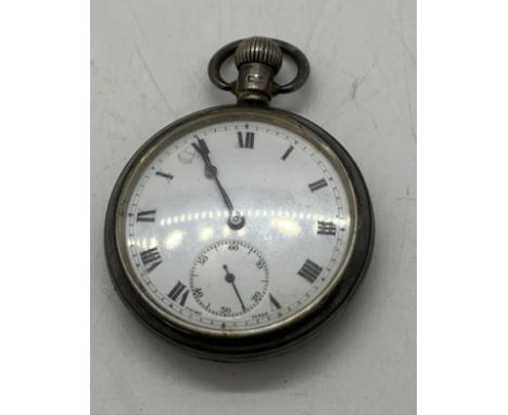 Vintage hamllmarked silver pocket watch, untested