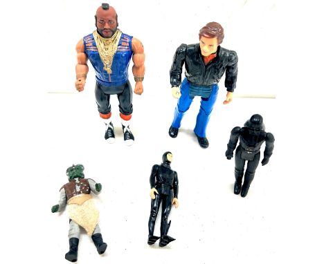 Selection vintage A team, Star Wars toy figures