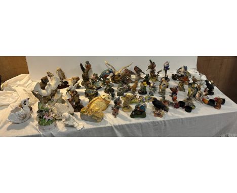 Large selection of varied bird figures to include Nao, Beswick etc