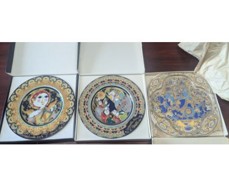 Three Rosenthal Bjorn Wiinblad plates