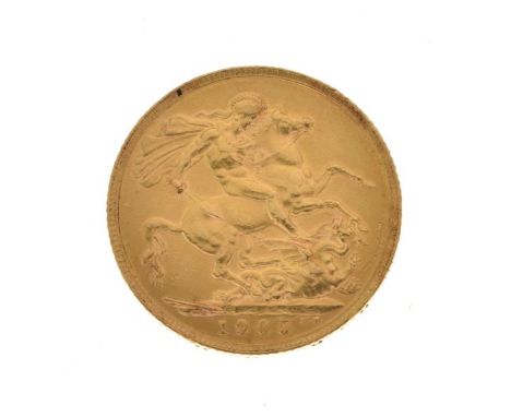 Gold Coin - Edward VII sovereign 1905 Condition: Sings of surface wear and light scratches - If you require a detailed condit