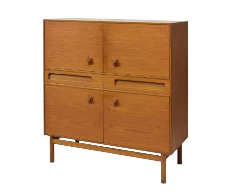 Modern Design - A. H. McIntosh &amp; Co 1960's period teak sideboard/cocktail cabinet, fitted four doors and two drawers, one