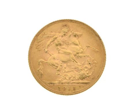 Gold Coin - George V sovereign 1913 Condition: Signs of surface wear and light scratches - If you require a detailed conditio