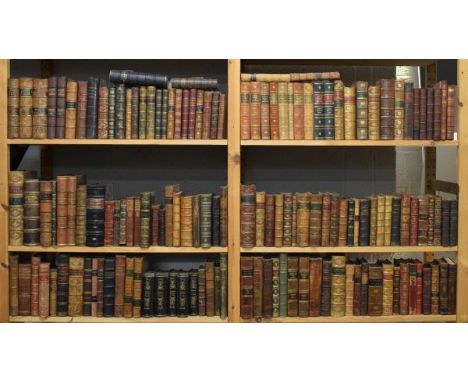 Books - A collection of approximately 130 leather bound books Condition: We would advise viewing in person, some bindings hav