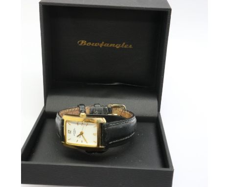 ROTARY: ladies boxed wristwatch on a black leather strap, working at lotting. P&amp;P Group 1 (£14+VAT for the first lot and 