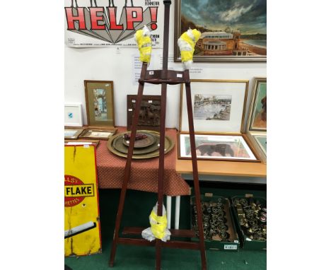 A large wooden easel. 