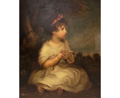 After Sir Joshua Reynolds (British, 1723 - 1792); 'The Age of Innocence', possibly a portrait of Theophila Gwatkin the artist