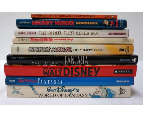 COLLECTION OF WALT DISNEY RELATED BOOKS
titles include 'Snow White and the Seven Dwarfs', 'Fantasia', 'Mickey Mouse - Fifty H