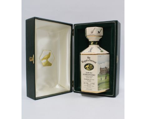 Gordon Highlander The Royal &amp; Ancient Rare Old Scotch Whisky, 20 years old, 43% vol, 1 litre in ceramic 'Golfing' St Andr