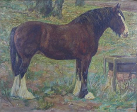 Stuart Reid (SCOTTISH) 'Royal Ruby' oil on canvas, signed &amp; dated 1912, titled verso, in a moulded gilt frame,68 x 55cm 