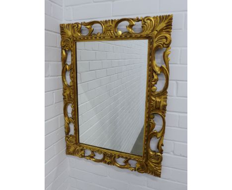 Italian giltwood framed wall mirror, 58 x 77cm. 