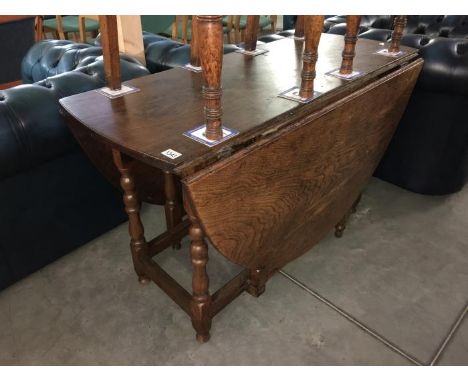An oak gate leg table