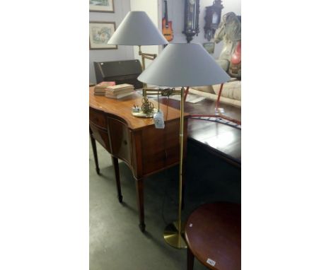 A matching standard lamp and table lamp