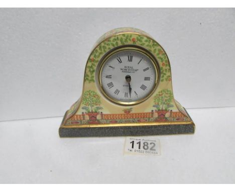 A Royal Worcester 'Versailles' boudoir clock