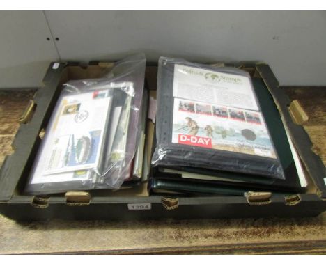 A box of first day covers etc