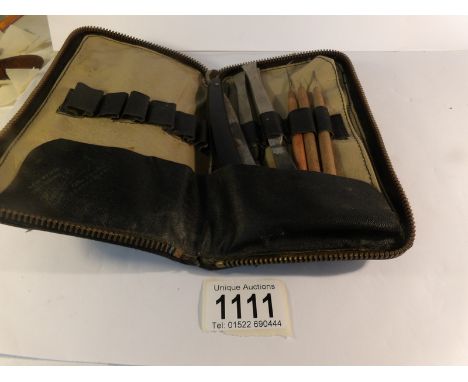 A small pouch containing doctor's tools