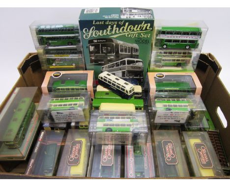 THIRTY-THREE 1/76 SCALE 'SOUTHDOWN' MODEL BUSES & COACHES by Corgi 'Original Omnibus Company' (17), Britbus (9), Exclusive Fi