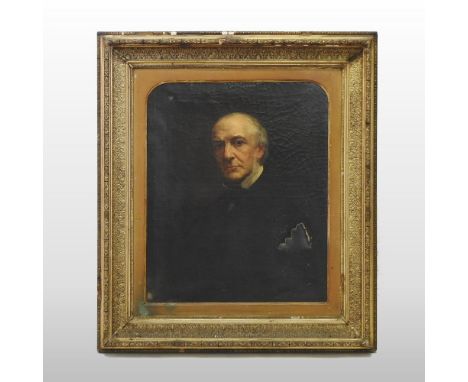 English school, (19th century), portrait of a gentleman, oil on canvas, 74 x 62cm