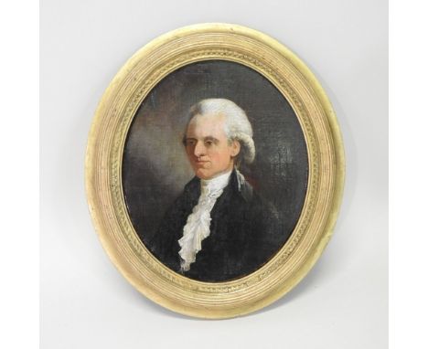 Continental school, (19th century), portrait of a gentleman, oval, oil on canvas, 29 x 25cm