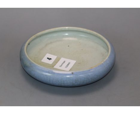 A Chinese blue crackle glaze brushwasher, 19th century Provenance - The owner and her family lived in Singapore in the late 1