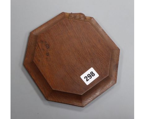 A Robert Thompson - The Mouseman octagonal oak cheese board