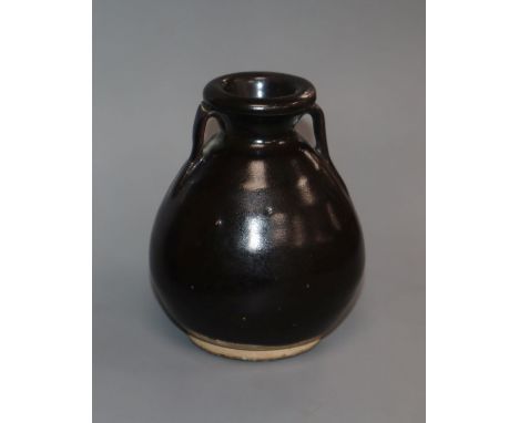 A Chinese black glazed pottery vase, Song / Yuan dynasty Provenance - The owner and her family lived in Singapore in the late