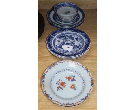 A group of 18th century Chinese export plates and saucers