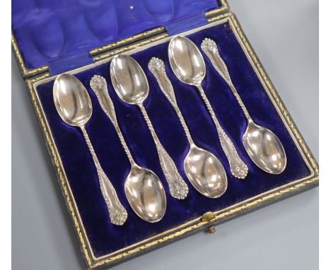 A cased set of six Edwardian silver teaspoons, William Hutton &amp; Sons, London, 1909.