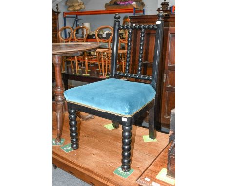 An Ebonised Bobbin Turned Chair