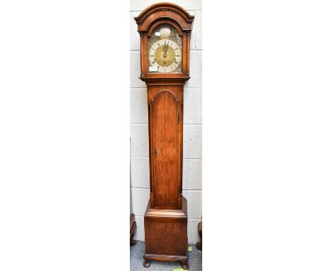 A Walnut Chiming Small Longcase Clock, signed "Elliott", circa 1930, movement striking on gong rods, 153cm high