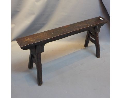 After 19th Century Chinese bench, H:49cm L:107cm