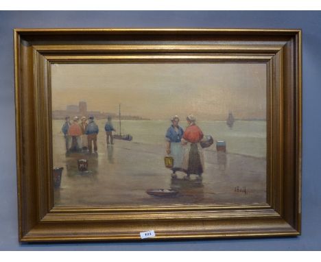 20th century Danish School, a seascape study, oil on canvas, signed lower right. H.40cm W.60cm 
