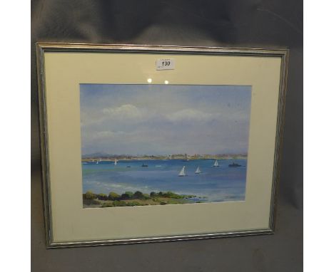 20th Century British school seascape study, gouache, 26cm x 36cm