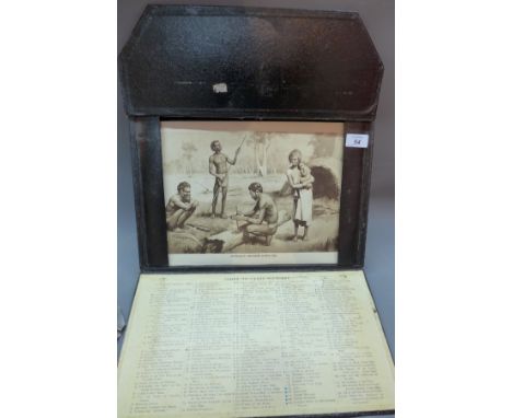 A portrait of various world prints, with black presentation box