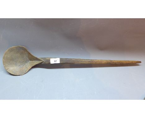 An early tribal ladle, possibly Maori, L:60cm