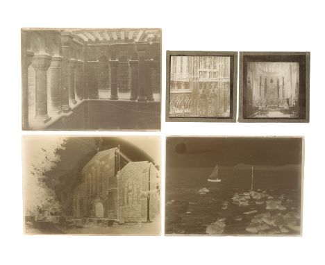 AN EXTENSIVE COLLECTION OF GLASS PLATE PHOTOGRAPHIC NEGATIVES mainly topographical and architectural compositions, including 
