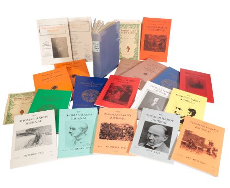 A LARGE COLLECTION OF BOOKLETS, PAMPHLETS, JOURNALS AND MAGAZINES CONCERNING THE WORKS OF THOMAS HARDY, including a large num