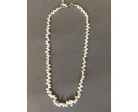 A cultured pearl necklace, 17'' long