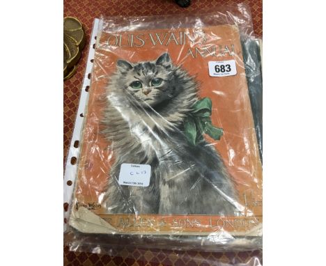 A Louis Wain 1908 paperback annual together with another.