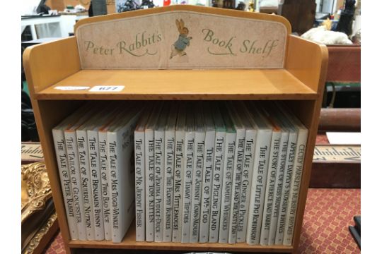 Peter Rabbit Bookshelf Containing 23 Beatrix Potter Peter Rabbit