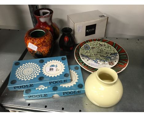 A small quantity of various Poole Pottery items.