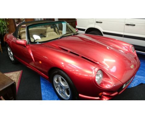 A 1996 TVR Chimaera 400.  26,000 miles, 2 owners from new, to include number plate N400 BHP, stamped service book un tp 17,00
